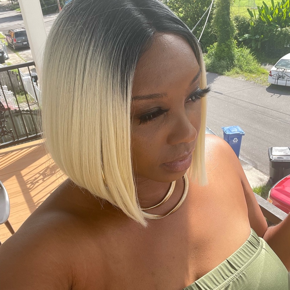 Platinum blonde wig